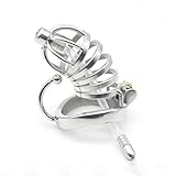 ZZQQ Herren Edelstahl Chasti- ty Cage Metall Bondage Höschen Pěnis Lock-Erwachsen-Produkte Kleid (Size : L)