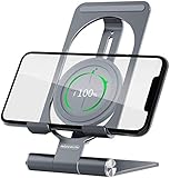 Nillkin Telefonständer Verstellbares kabelloses Ladegerät 2 in 1 Handy Halter Dock Wireless Ladeständer kompatibel mit iPhone 12 Pro Max/iPhone 12 Pro, Samsung S20 Ultra/Note 20, Huawei P40 Pro (Grau)