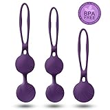 RAVLOVE Premium Liebeskugeln - Silikon Liebeskugeln Metall Beckenbodentraining Stärkung der Vaginalmuskulatur - 3 Premium Ben Wa Balls Beckenboden Gewichte Übung Bälle für Frauen