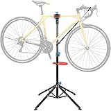 CAISYE Ultrasport Fahrradmontagestander, Fahrradmontageständer,fahrradmontagestander e-Bike, Fahrradständer Reparaturständer für Fahrräder Aller Art Schwerlast Montageständer bis 30 kg schwarz