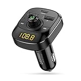 UGREEN Bluetooth FM Transmitter Auto Radio Bluetooth Adapter mit Freisprecheinrichtung Bluetooth 5.0 USB C Auto Ladegerät 18W Power Delivery Quick Charge 3.0 USB Ladegerät