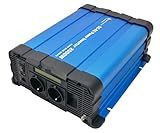 solartronics Spannungswandler FS2000D 12V 2000/4000 Watt Reiner Sinus BLAU m. Display FS Serie Inverter Wechselrichter