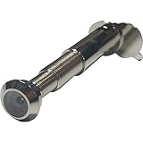 Türspion Durchmesser 12 mm |Messing verchromt | Weitwinkel 170 Grad | inkl. Verdeck