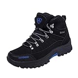 JIANYE Wanderschuhe Herren Outdoor Sports rutschfeste Trekking Schuhe Hiking Reisen Wanderstiefel Gr.39-46 Schwarz 43