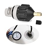 SAMENY Sup-Ventiladapter,Tragbare Aufblasbare Pumpe Adapter Boot Pumpe Adapter Luftventil Paddel Bord Zubehör Kanu Luftpumpe (Schwarz)
