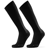 DANISH ENDURANCE Abgestufte Kompression Socken für Männer & Frauen 2 Paare (Einfarbig Schwarz, EU 39-42)
