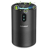 Nobebird H13 True HEPA Luftreiniger, Negative Ionen-Luftreiniger für zu Hause mit Timer, Nachtlicht und Schlafmodus, Beseitigung von Allergenen, Staub, Rauch, Hautschuppen