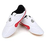 VGEBY Taekwondo Schuhe, atmungsaktive Kung Fu Tai Chi Schuhe für Erwachsene und Kinder, Damen Herren, weiß, 44 eu