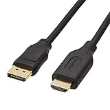 Amazon Basics - DisplayPort-auf-HDMI-Kabel, mit vergoldeten Anschlüssen, 3 Meter