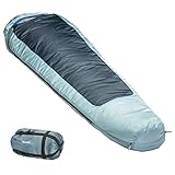 skandika Schlafsack Nevada | Mumienschlafsack | Sommerschlafsack | bis -10° C | 230 x 80 cm | koppelbar | mit Reißverschluss-Sperre | RV Links