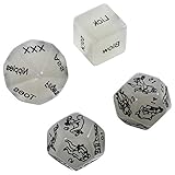 Healifty 4Pcs Romantische Rollenspielwürfel Sex Liebespositionen Würfel 16Mm im Dunkeln Leuchten Flirt Spiel Requisiten für Paar Liebhaber Freund Freundin Valentinstag Party Gunst