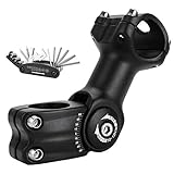 Komake Fahrrad Lenker, Verstellbar 0-60 Grad MTB Riser Stem Kurzer Lenker für Fahrrad, MTB, Radfahren, Rennrad, BMX (Pass 1,31'/ 31,8 mm Lenker)