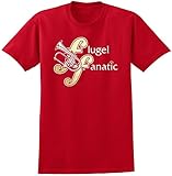 Musicalitee Flugelhorn Flugel Fanatic - Red Rot T Shirt Größe 87cm 36in Small