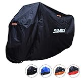SMARCY® Motorradabdeckplane Motorradgarage Motorradabdeckung Wasserdicht Staubdicht  Schwarz XXL