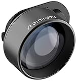 olloclip Telephoto Essential - Kameralinse für iPhone X, XR, XS/Max, iPad und MacBook, Connect X System, Objektiv mit 2X Optischem Zoom, Teleobjektiv, Linsenaufsatz, HD-Kameraobjektiv für Smartphones