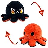 Das Originale Reversibler Tintenfisch-Plüschtier Zeigen Sie Ihre Stimmung, ohne EIN Wort zu Sagen(Schwarz und Orange)