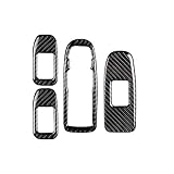 Vosarea 4 Stücke Autofenster Schalter Taste Abdeckung Trim Carbon Fenster Schalter Aufkleber Aufkleber