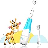 Elektrische Zahnbürste Baby & Kleinkinder von 0-3 Jahren, Erste Babyzahnbürste mit Smart LED Timer(Blau)