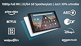 Fire HD 10-Tablet, Zertifiziert und generalüberholt, 32 GB, Dunkelblau – 10,1 Zoll großes Full HD-Display (1080p), Mit Werbung
