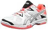 Asics Gel-tactic, Damen Volleyballschuhe, Weiß (white/silver/flash Coral 0193), 40 EU