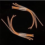 LinTimes Fliegen-Angelschnur, Schlaufen-Verbindungssystem, 10 Stück, Für Angelschnur, 13,6 kg, 22,7 kg, geflochtenes Nylon, Fliegen-Schlaufenverbinder, Orange 30LB