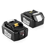 [2 Stück] ENERGUP Li-ion Ersatz Akku (18V 5Ah 90Wh) für Makita 18V BL1850 BL1850B BL1860 BL1840 BL1830 BL1820 BL1815 Werkzeugakkus