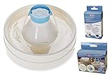 PETGARD Sparpack Trinkbrunnen Oasis Aura für Katzen und Hunde Weiss-blau + Ersatzfilter