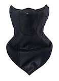 Panegy Halstuch für Motorradfahrer, Unisex, Winter, warm, atmungsaktiv, Fleece, gegen Kälte, für Ski, Motorrad, Snowboard Gr. Einheitsgröße, Sturmhaube, Schwarz