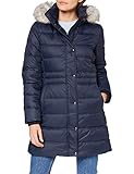 Tommy Hilfiger Damen Th ESS Tyra Down Coat with Fur Jacke, Desert Sky, M