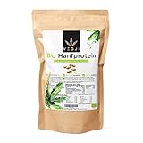 Bio Hanfprotein aus europäischem Anbau - 1000g, vegan, Rohkostqualität