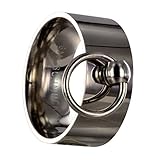 GM-SCHMUCK Edelstahl Ring der O, silber, 10 Millimeter, BDSM Gr 76