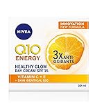 NIVEA Q10 Energy Healthy Glow Face Tagescreme (50 ml), Energisierende Tagescreme, Gesichtscreme für Frauen, Feuchtigkeitscreme, Gesichtscreme mit Q10, Vitamin C und Vitamin E