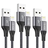 RAVIAD iPhone Ladekabel, Lightning Kabel 3-Pack 1.8M Nylon iPhone Kabel USB Ladekabel für iPhone 11, XS, XS Max, XR, X, 8, 8 Plus, 7, 7 Plus, 6s, 6s Plus, 6, 6 Plus, SE, 5s, 5c, 5