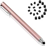 Bargains Depot B & D Stylus Stift Touch Pen Eingabestift Kapazitiven Touchscreen mit 20 x Ersatzspitzen für Tablet iPad iPhone Samsung Galaxy Tab (Rose)