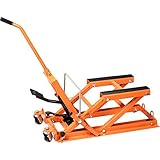 Hi-Q Tools Montageständer Motorrad Ständer Motorradheber Motorradhubtisch 680 kg orange, Unisex, Multipurpose, Ganzjährig, Stahl