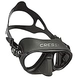 Cressi Erwachsene Calibro Tauchmaske, Schwarz/Schwarz, Uni