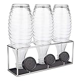 HunDun SodaStream Flaschenhalter, Abtropfhalter aus Edelstahl für Crystal, Emil- und Glasflaschen, spülmaschinenfest