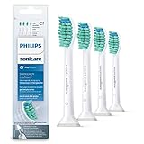 Philips Sonicare Original Aufsteckbürste ProResults HX6014/07, bis zu 2x mehr Plaqueentfernung, 4er Pack, Standard, Weiß