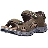 CAMEL CROWN Leder-Sandalen für Herren, offene Zehenpartie, für Outdoor, Wandern, Wandern, Strand, Sport, Fischer, Riemchensandale | Sommer wasserdicht, (Kaffee-k937), 46.5 EU