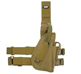 MFH Beinholster/Tiefziehholster, aus Nylon, mit Bein-& Gürtelbefestigung - RECHTS - Coyote