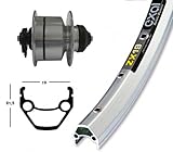 Bike-Parts Unisex – Erwachsene V-Rad 75 Laufrad, Silber, 1size