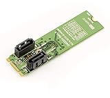 Kalea Informatique Controllerkarte M.2 (NGFF) 2 Port SATA 3.0 – RAID 0/1/JBOD – zur Montage von zwei SATA-Festplatten oder SSD auf einem M2-Anschluss – hohe Leistung