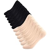 ECOMBOS Unsichtbare Socken Damen - 6 Paar Frauen Halbsocken Sportsocken Unsichtbare Sneaker Socken Füßlinge atmungsaktiv mit Silikon Grip rutschsicher (vermanschen-d)