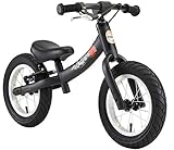 BIKESTAR Kinder Laufrad Lauflernrad Kinderrad für Jungen und Mädchen ab 3 - 4 Jahre | 12 Zoll Sport Kinderlaufrad | Schwarz (matt) | Risikofrei Testen