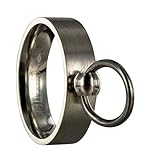 GM-SCHMUCK Edelstahl Ring der O silber mattiert 6 Millimeter BDSM Gr 76