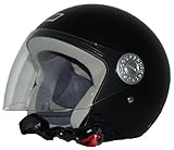 protectWEAR Motorradjacke Jethelm Modell V522 mit Visier, schwarz matt