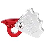 Biuzi Kletterseilgreifer, 1Pc Outdoor Sicherheit Bergsteigen Kletterseilgreifer Riser Clamp Ascender Equipment Steigklemme Steigklemme Klettern(Silber)