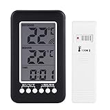 eecoo Digitale Wetterstation Forecaster, LCD Digital Indoor Outdoor Thermometer Uhr Temperaturmesser Drahtloser Sender