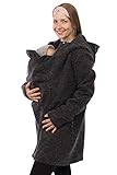 Viva la Mama - Umstandsjacke Winter Jacke mit Babytrageeinsatz warm Kängurujacke Babytragen - Valentin - anthrazit - XXL