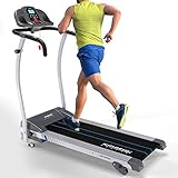 Kinetic Sports KST3000 Laufband |1100 Watt Motorleistung | 12 Trainingsprogramme für GEH- u. Lauftraining | integrierte Lautsprecher | stufenlos einstellbar bis 12 km/h | klappbar